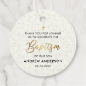 Elegant  doopsel dank u bedankjes labels (Achterkant)