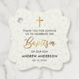 Elegant  doopsel dank u bedankjes labels