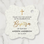 Elegant  doopsel dank u bedankjes labels (Achterkant)