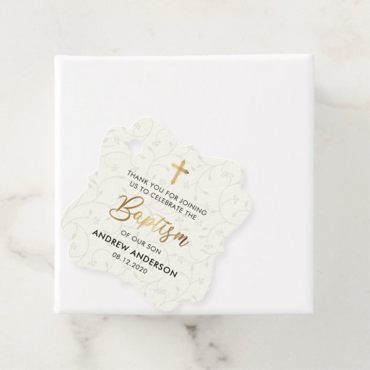 Elegant  doopsel dank u bedankjes labels (In situ)