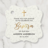 Elegant  doopsel dank u bedankjes labels (Voorkant)