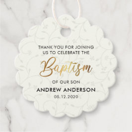 Elegant  doopsel dank u bedankjes labels