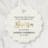 Elegant  doopsel dank u bedankjes labels (Achterkant)