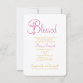 elegant DOOPSEL of BAPTISM roze gouden kruis Kaart (Voorkant)