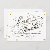 Elegant Dot Gold Hartelijk dank Briefkaart