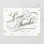 Elegant Dot Gold Hartelijk dank Briefkaart (Voorkant)