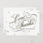 Elegant Dot Gold Hartelijk dank Briefkaart (Voorkant / Achterkant)