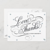 Elegant Dot Silver Dank u Briefkaart (Voorkant / Achterkant)