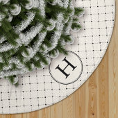 Elegant Dotted Diamond Monogram Imitatie Linnen Kerstboom Kleed