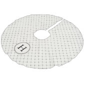 Elegant Dotted Diamond Monogram Imitatie Linnen Kerstboom Kleed (Gekanteld)