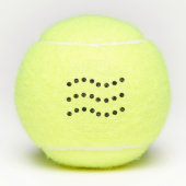 Elegant Dotted Wavy Lines Tennisballen (Voorkant)