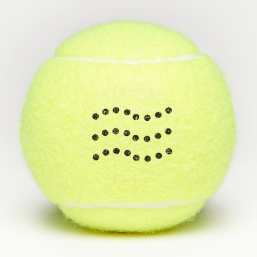 Elegant Dotted Wavy Lines Tennisballen (Voorkant)