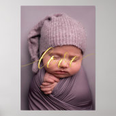 Elegant DOUANE FOTO LIGT VAN SCRIPT Real Gold Folie Afdrukken (Voorkant)