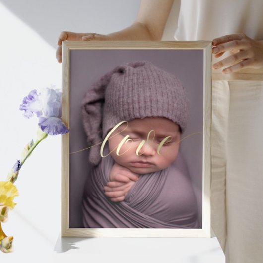 Elegant DOUANE FOTO LIGT VAN SCRIPT Real Gold Folie Afdrukken