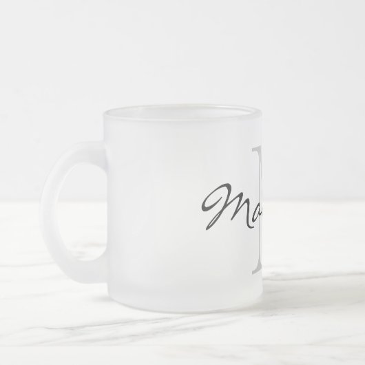Elegant douanenaam monogram vorst mok (Links)