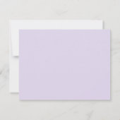 Elegant douanenaam note card light paarse grens bedankkaart (Achterkant)