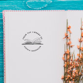 Elegant douanenaam van de bibliotheek van zelf-in zelfinktende stempel