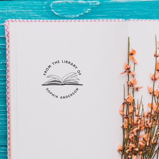 Elegant douanenaam van de bibliotheek van zelf-in  zelfinktende stempel