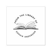 Elegant douanenaam van de bibliotheek van zelf-in  zelfinktende stempel (Design)