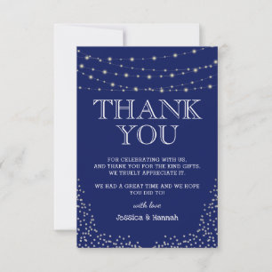 Elegant Double Celebration Birthday Party Bedankkaart