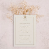 Elegant Double Happiness Champagne Modern Wedding Kaart
