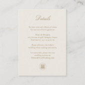 Elegant Double Happiness Champagne Wedding Detail Informatiekaartje (Voorkant)