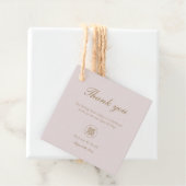 Elegant Double Happiness Pink Modern Asian Wedding Bedankjes Labels (In situ)