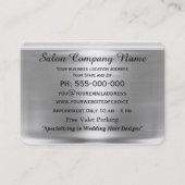 Elegant Double Scissors French Shadow Haarstylist Visitekaartje (Achterkant)