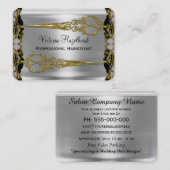 Elegant Double Scissors French Shadow Haarstylist Visitekaartje (Voorkant / Achterkant)