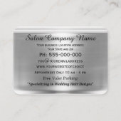 Elegant Double Scissors French Shadow Haarstylist Visitekaartje (Achterkant)