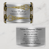 Elegant Double Scissors French Shadow Haarstylist Visitekaartje (Voorkant / Achterkant)