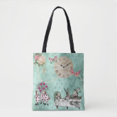 Elegant Double Sided Alice in Wonderland Tote Bag (Voorkant)