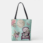 Elegant Double Sided Alice in Wonderland Tote Bag (Achterkant)