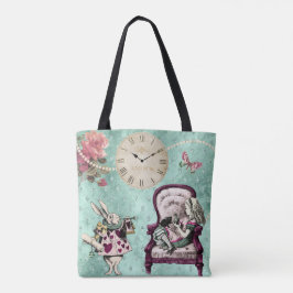 Elegant Double Sided Alice in Wonderland Tote Bag