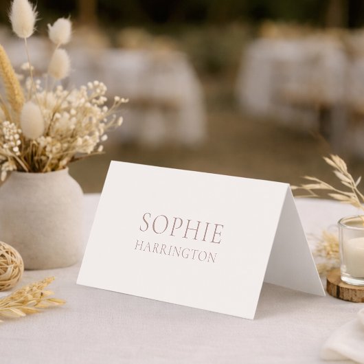 Elegant Double-Sided Wedding Place Card Kaart