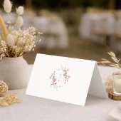 Elegant Double-Sided White Wedding Place Card Kaart