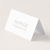 Elegant Double-Sided White Wedding Place Card Kaart (Voorkant)