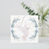 Elegant Dove & Olive Leaves Wedding Save the Date Kaart (Staand voorkant)