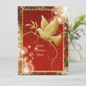 Elegant Dove peace zwaait kerstfeest Kaart (Staand voorkant)