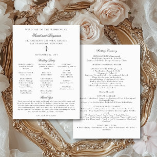 Elegant Downloadable Katholiek Huwelijksmassa Prog Kaart