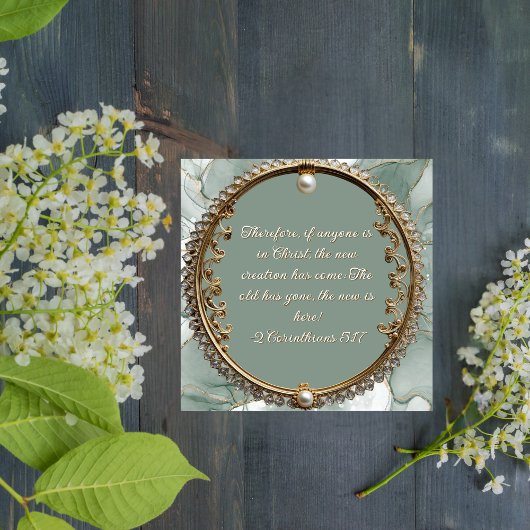 Elegant  downloadbaar Gold Pearl Lijst Feestdagenkaart