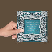 Elegant  downloadbaar kant Lijst Feestdagenkaart