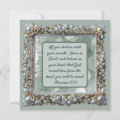 Elegant  downloadbaar Pearl Lijst Feestdagenkaart (Voorkant)