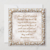 Elegant  downloadbaar Pearl Lijst Feestdagenkaart (Voorkant)