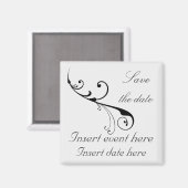 Elegant Draai Save the date Magnet Sjabloon (Voorkant / Achterkant)