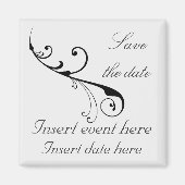 Elegant Draai Save the date Magnet Sjabloon (Voorkant)