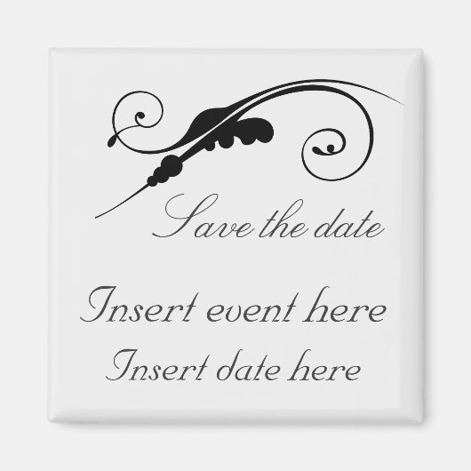 Elegant Draai Save the date Magnet Sjabloon (Voorkant)