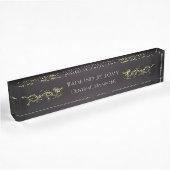 Elegant Dragon Black Metallic Desk Naambordje