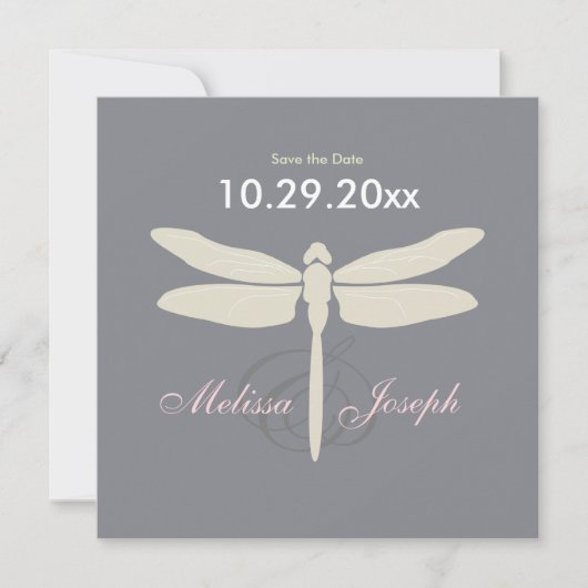 Elegant Dragon Fly Save the Date (Voorkant)