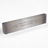 Elegant Dragon Silver Metallic Desk Naambordje
